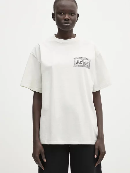 Aries t-shirt Aged Ancient Temple SS Tee beżowa