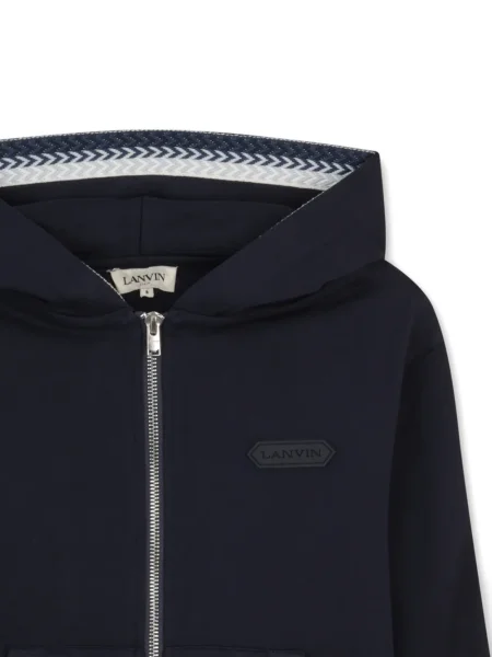 Bluza z kapturem dziecięca Lanvin Enfant niebieska