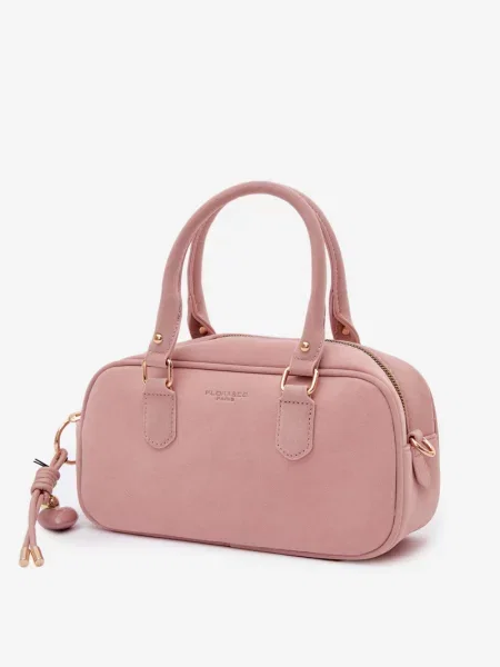 Geantă Flora & Co din piele roz