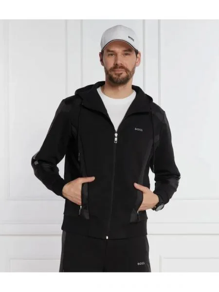 BOSS GREEN Hanorac Saggon | stretch negru