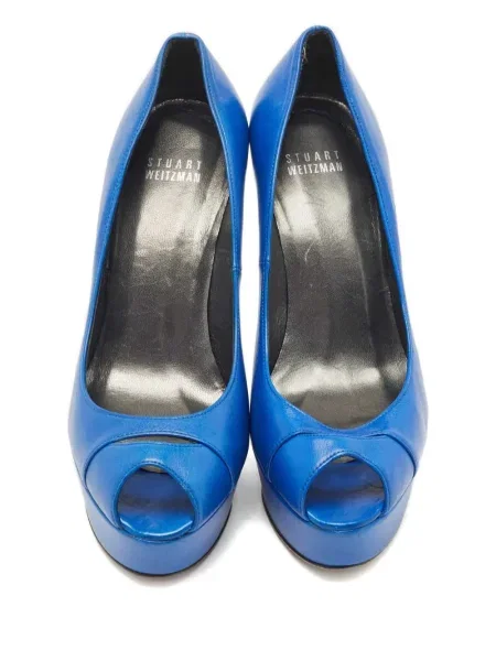Полуотворени обувки Stuart Weitzman на платформе синьо