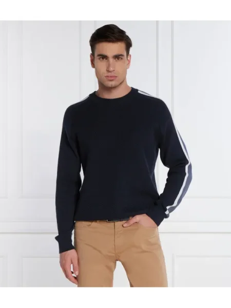 BOSS BLACK Pulover Pontevico | Regular Fit negru