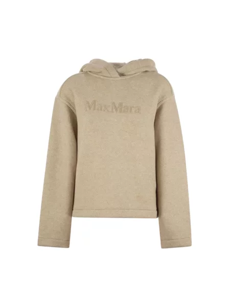 Bluza z kapturem Max Mara beżowa
