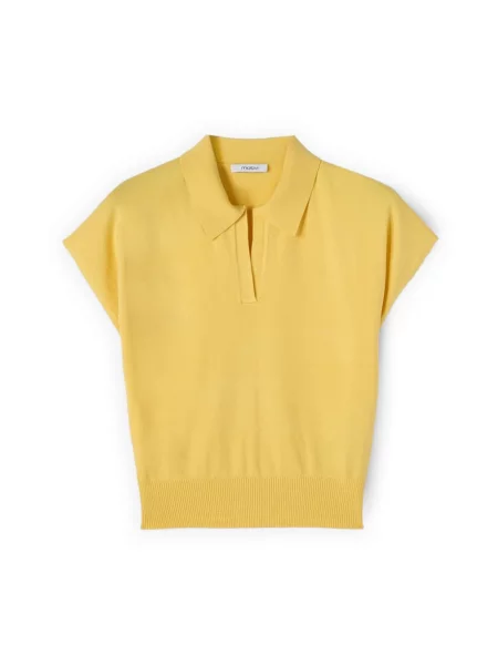 Dzianinowy sweter Motivi żółty