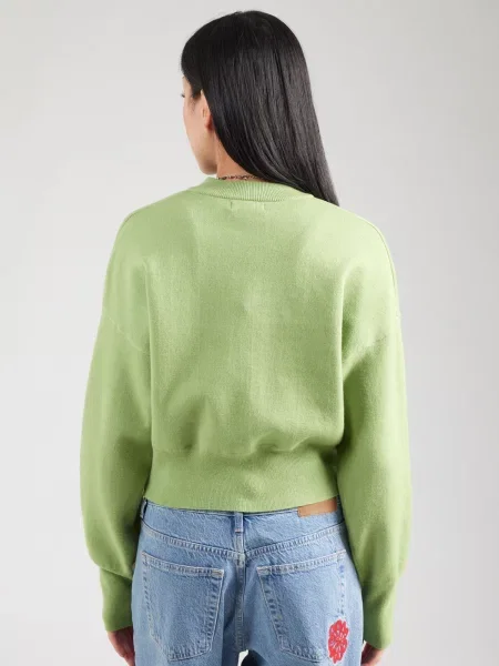 TOPSHOP Geacă tricotată deschis verde