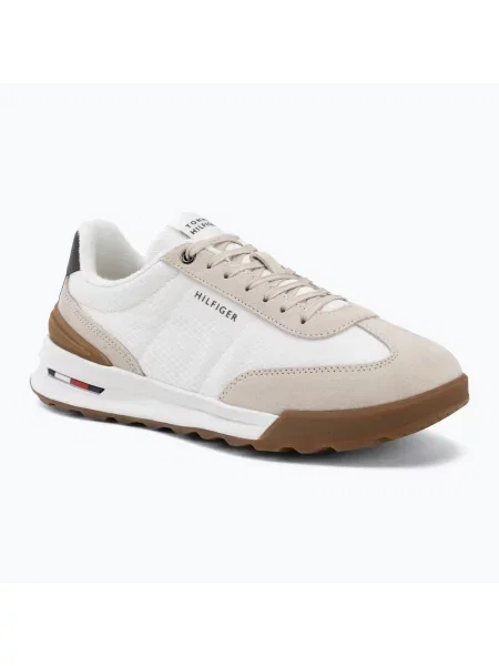 Încălțăminte pentru bărbați Tommy Hilfiger Retro Runner Mesh Suede Mix classic stone