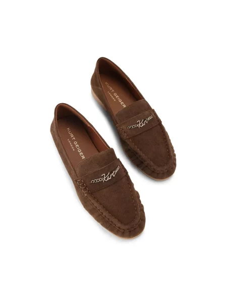 Zawieszka Kurt Geiger London skórzana brązowa