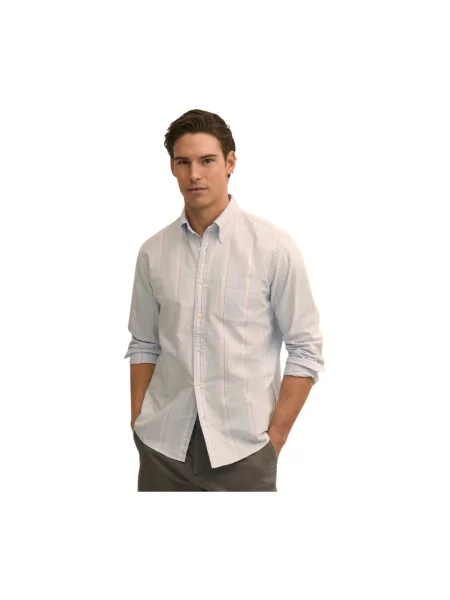 Koszula Brooks Brothers z twillu niebieska