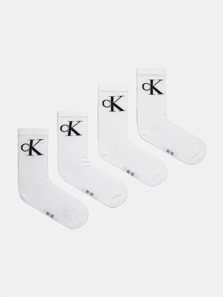 Чорапи Calvin Klein Jeans 4 чифта бяло