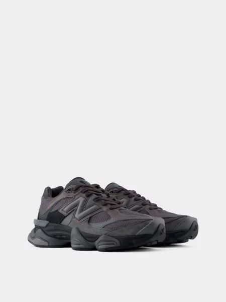 Кожаные повседневные кроссовки New Balance черные