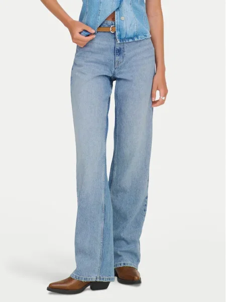 ONLY Blugi Maddie Wide Leg albastru