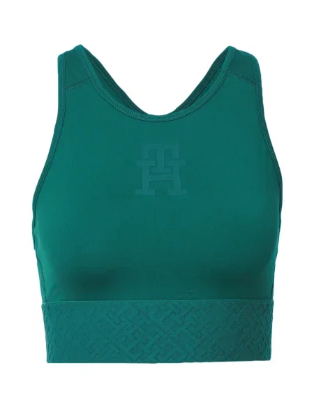 Tommy Sport Top MID INTENSITY MONOGRAM verde