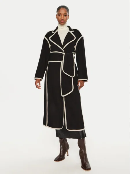 Bruuns Bazaar Palton de lână Abulas negru