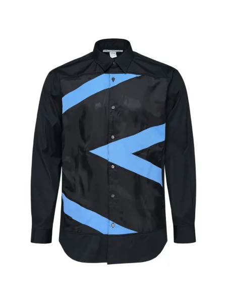 Lung cămașă Comme Des Garçons Shirt cu imprimeu geometric negru