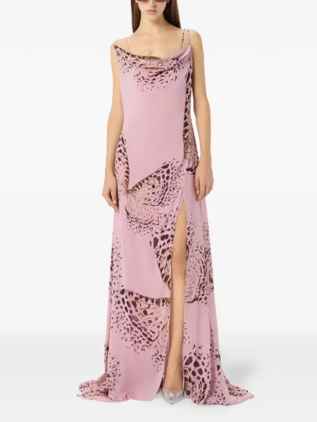 Rochie maxi Blumarine cu imagine roz