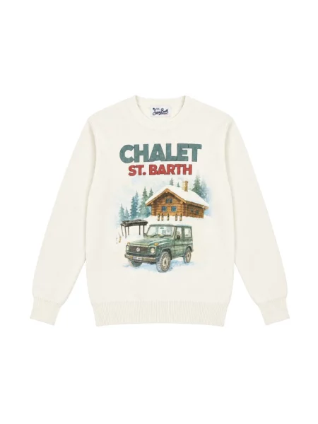 Sweter Mc2 Saint Barth wełniany biały