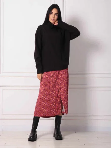 Спідниця міді RiMari теракотовий віскоза/модал