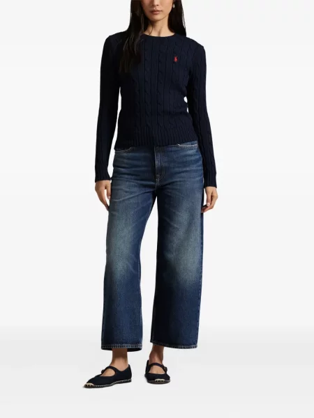 Tricou polo Polo Ralph Lauren cu imagine cu dungi din țesătură twill albastru