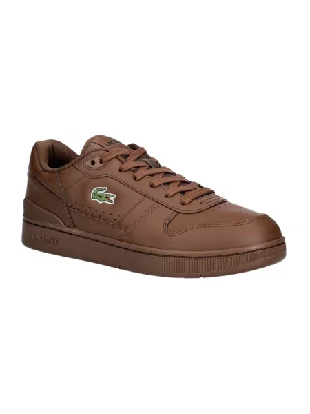 Sneakersy Lacoste skórzane brązowe