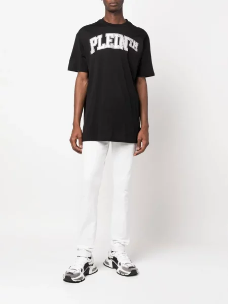 Raštuotas marškinėliai Philipp Plein juoda