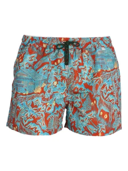 Pantaloni scurți Paul Smith cu cordon portocaliu