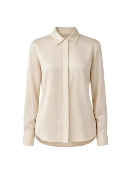 Lniana koszula Max Mara Studio beżowa