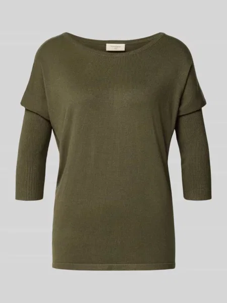 Sweter z dzianiny z mieszanki z rękawem o dł. model ‘JONE’ Free/quent