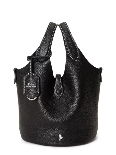 Polo Ralph Lauren geantă crossbody pentru femei din piele negru