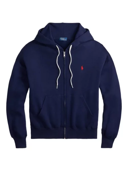 Chiloți Polo Ralph Lauren din țesătură twill cu autograf cu glugă albastru