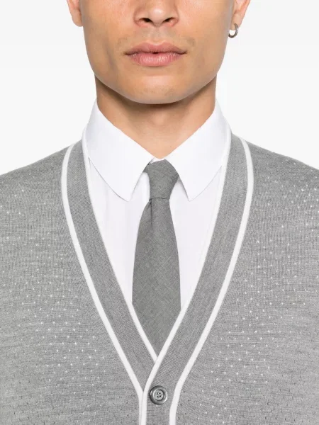 Cardigan Gucci cu broderie gri