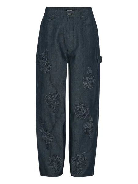 Blugi Rotate Birger Christensen cu broderie cu 5 buzunare albastru