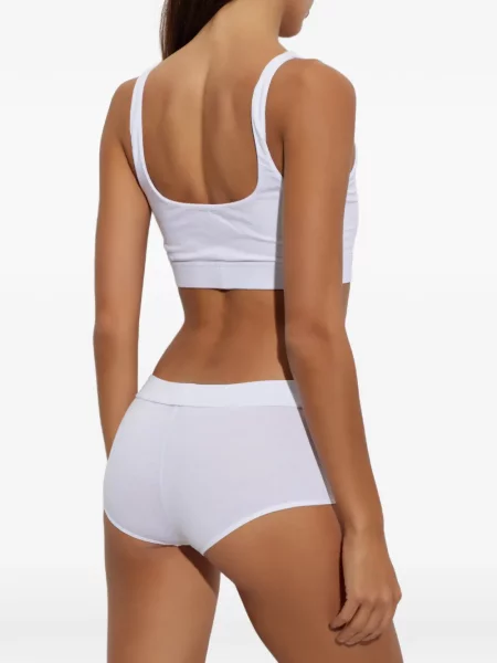 Sutien bralette Dsquared2 cu autograf alb