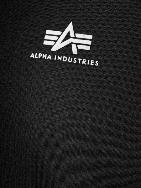 Hanorac cu glugă Alpha Industries cu imagine cu cordon negru