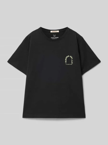 T-shirt z nadrukiem z logo model ‘ALMERIA’ Jack & Jones czarna