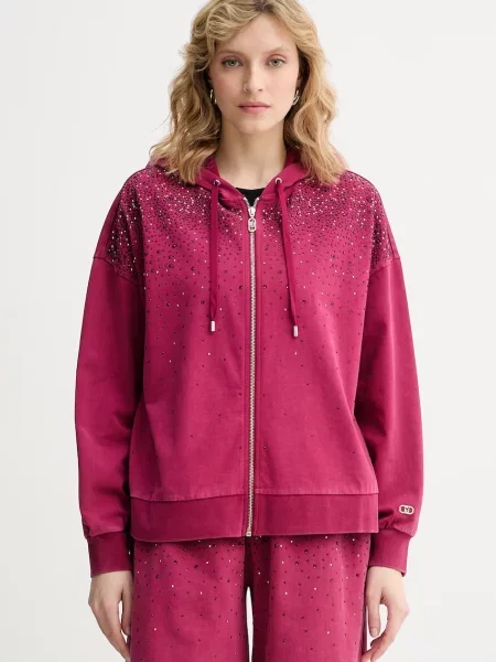 Liu Jo bluza z kapturem różowa