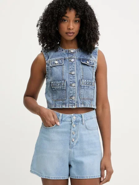 Kamizelka jeansowa Morgan De Toi niebieska