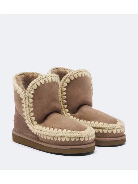 Cizme scurte Mou din piele de căprioară gri