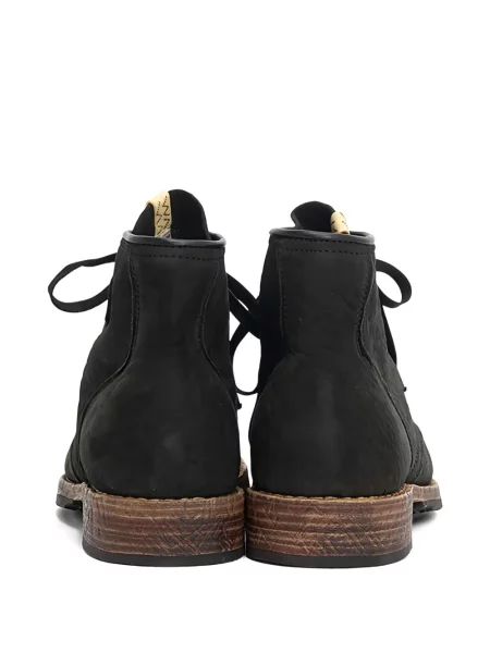 Botine Visvim cu șireturi din dantelă negru