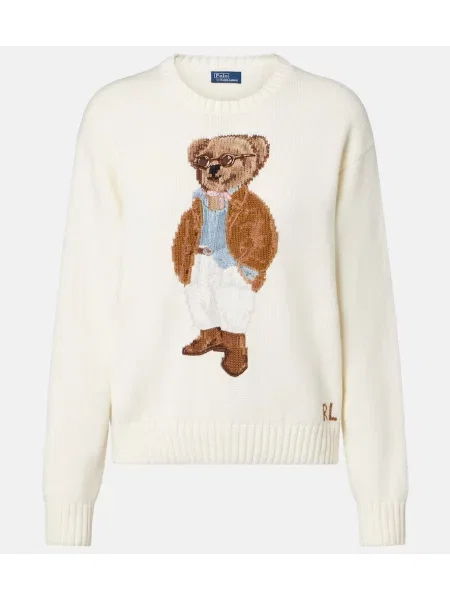 Polo Ralph Lauren Pulover albastru deschis / maro / ciocolatiu / alb bej