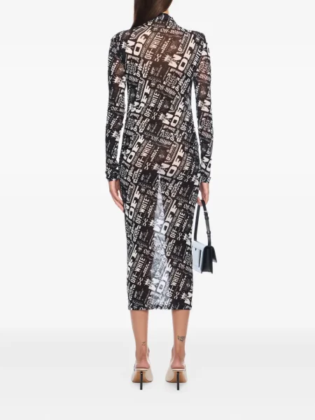 Rochie Off-white plasă alb