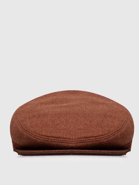 Шерстяная кепка Stefano Ricci коричневая