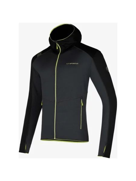 Bluza z kapturem La Sportiva Upendo Ciemnoszara Żółta L szara