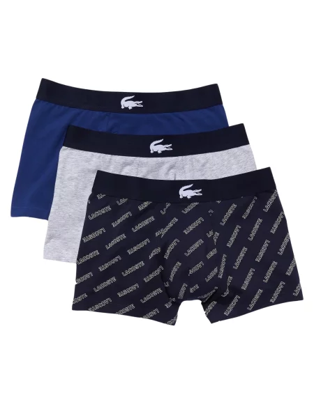 Lacoste Set 3 perechi de boxeri Colorat alb
