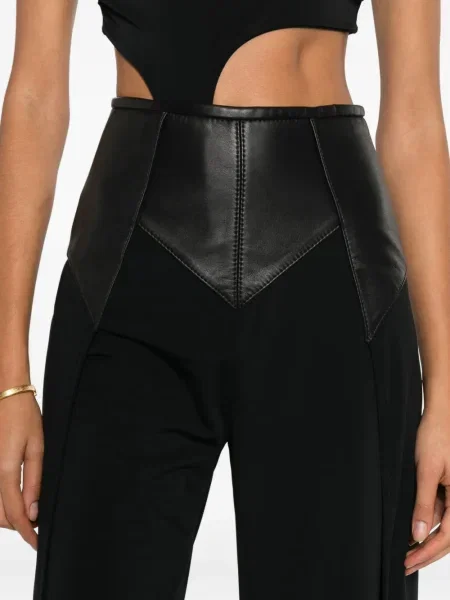 Pantaloni Mitiliane Couture din piele negru