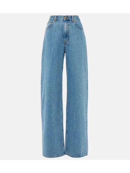 Široke kavbojke Blaze Milano z visokim pasom modra