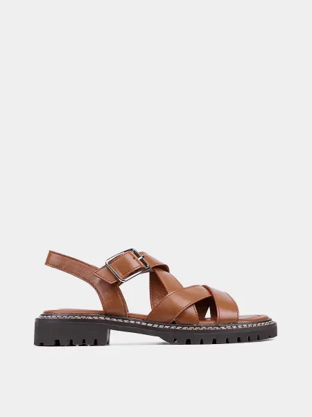 Шкіряні Сандалії MIRATON коричневий