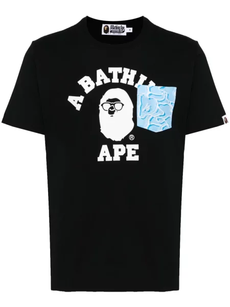Tricou A Bathing Ape® cu imagine negru