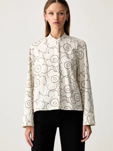 Marimekko cămașă pentru femei din bej