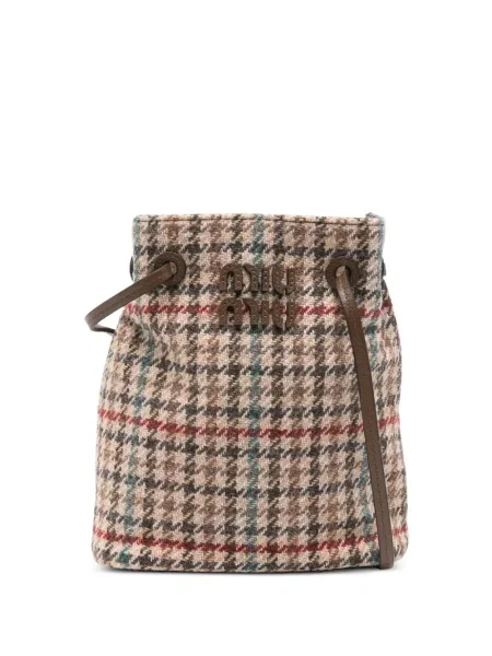 Body Miu Miu în carouri maro