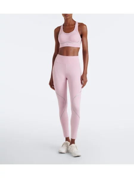 Športová podprsenka Adidas By Stella Mccartney s autogramom ružová